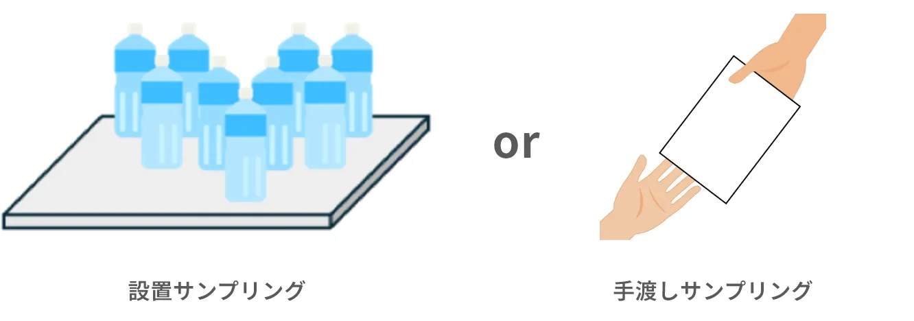 設置サンプリングor手渡しサンプリング